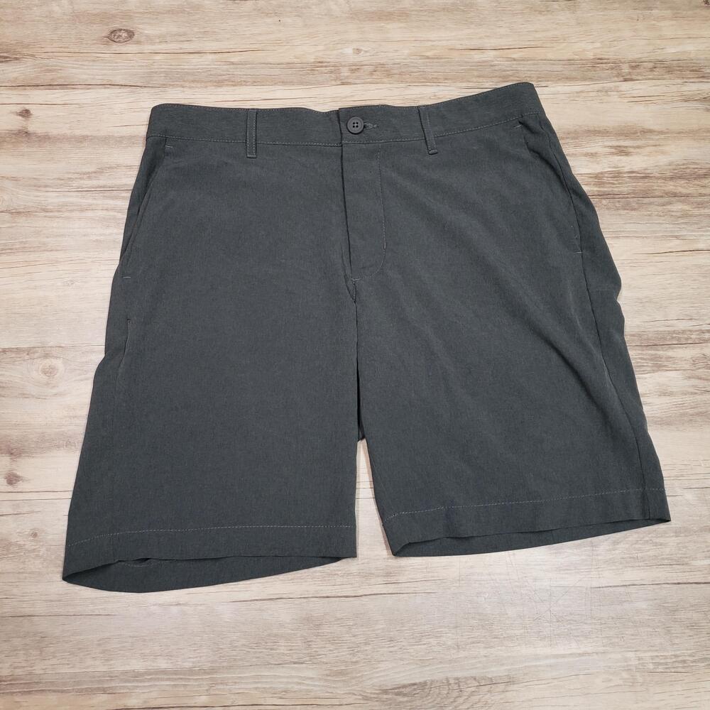Tommy Bahama Shorts Mens 33 Gray Flat Front Chino Stretch Microfiber Casual
